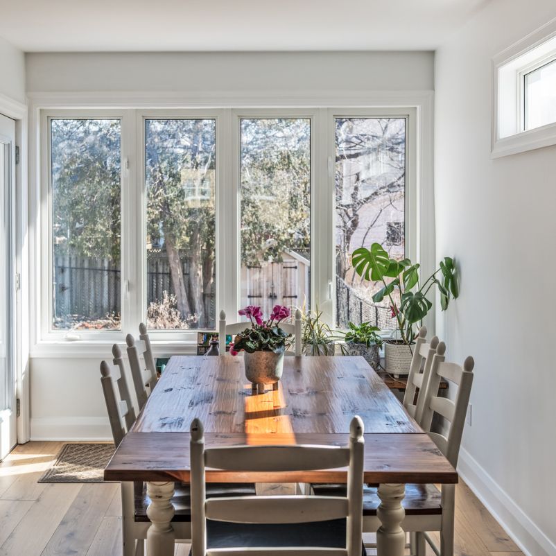 Dining room located in home addition in Ottawa.