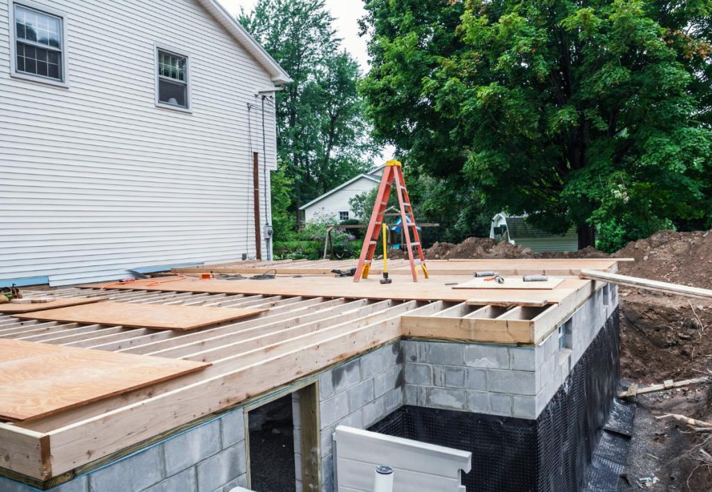 Ground Level Home Addition in progress in Ottawa