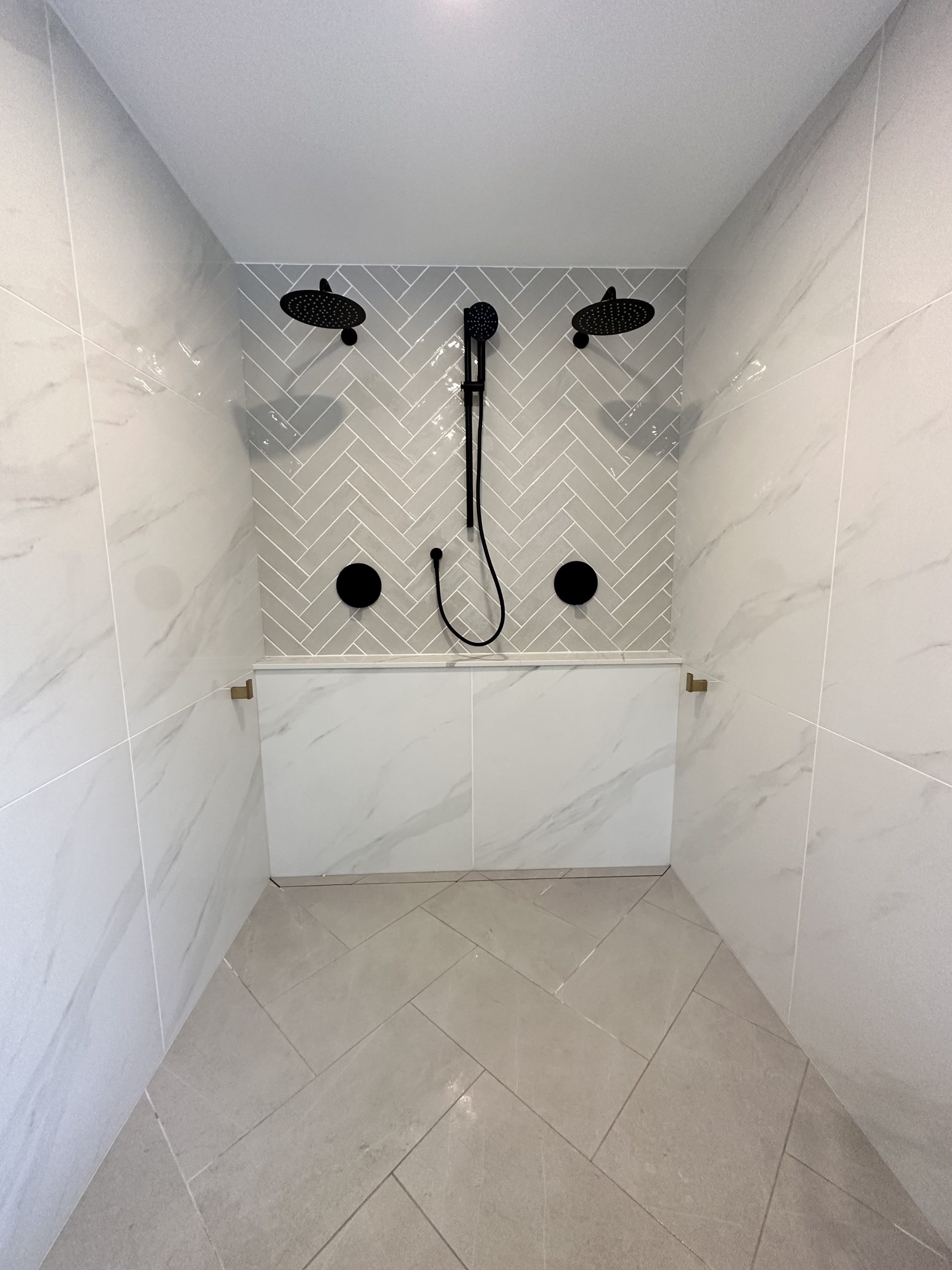 Open concept shower renovation